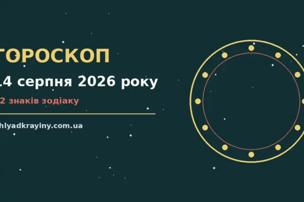Гороскоп на 14 серпня 2026 року: можливості цього дня для впевненого початку дня