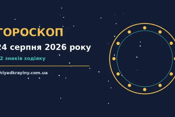 Гороскоп на 24 серпня 2026 року: можливості цього дня для впевненого початку дня
